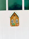 Gingerbread house door sign (green lollies)